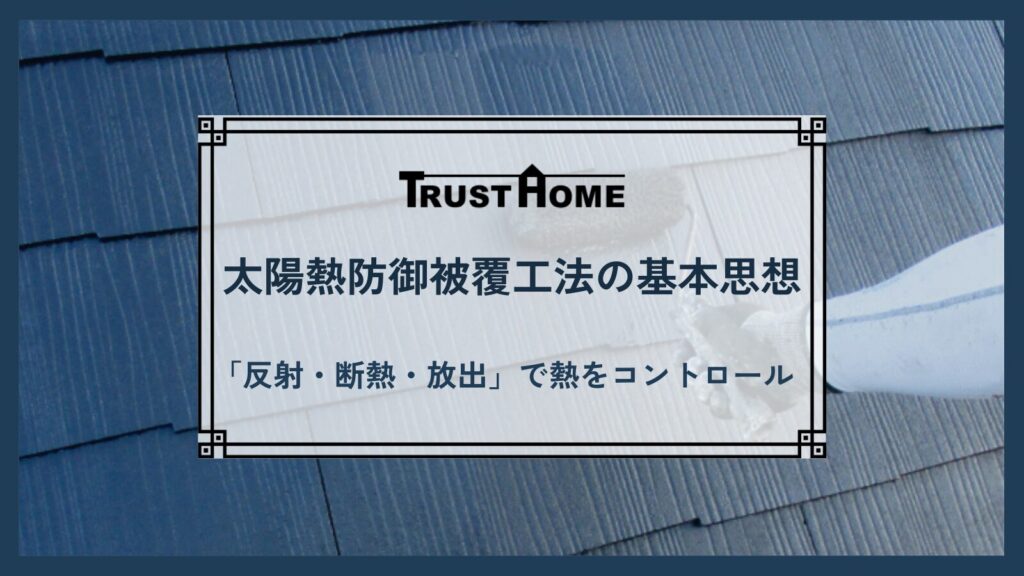 太陽熱防御被覆工法の基本思想｜「反射・断熱・放出」で熱をコントロール