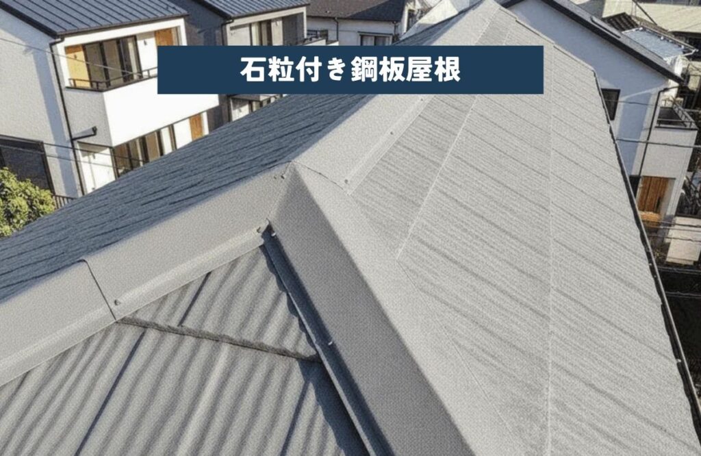 石粒付き鋼板屋根
