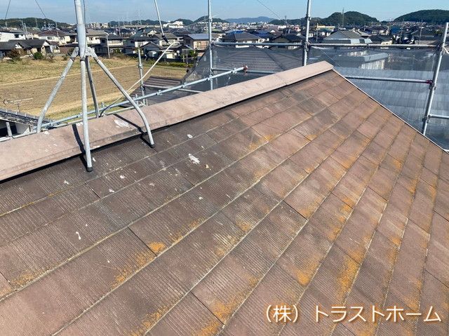 【現場ブログ】遠賀町で戸建て屋根塗装①｜福岡で塗装ならトラストホーム