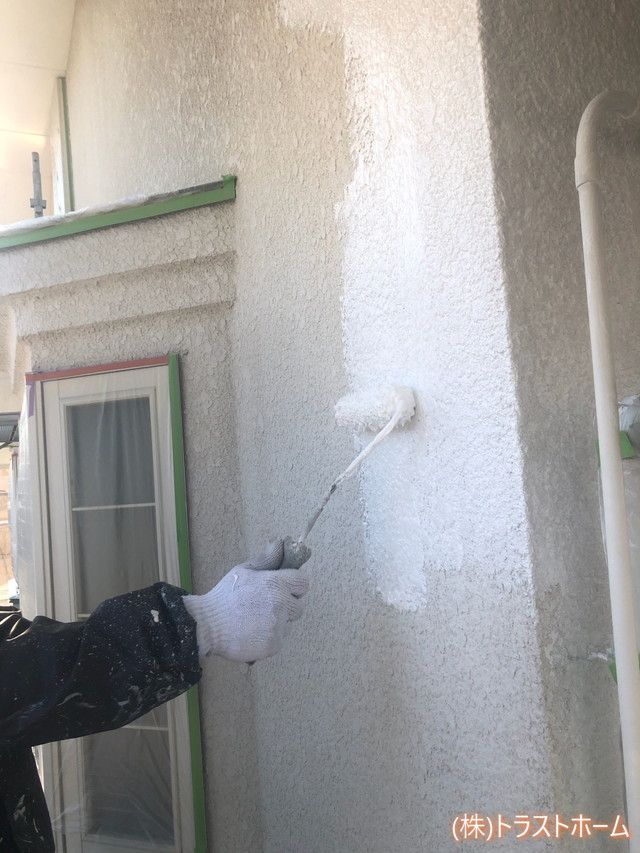 住宅塗装【外壁・付帯部】塗り替え様子｜福岡で塗装ならトラストホーム