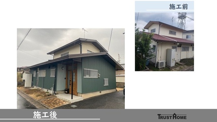福岡市東区の一戸建ての見た目でお悩み外壁・屋根工事の施工後画像