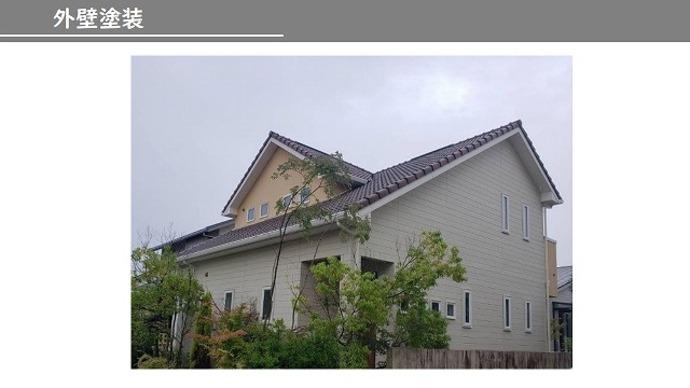 福岡市東区香椎で戸建てコーキング打ち替え・外壁塗装の施工前画像