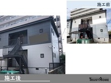 福岡市西区2階建てアパート　外壁・屋根・付帯部塗装の画像