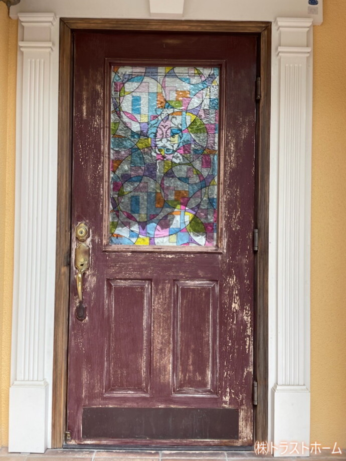 福岡市博多区戸建て玄関扉塗り替えの施工前画像